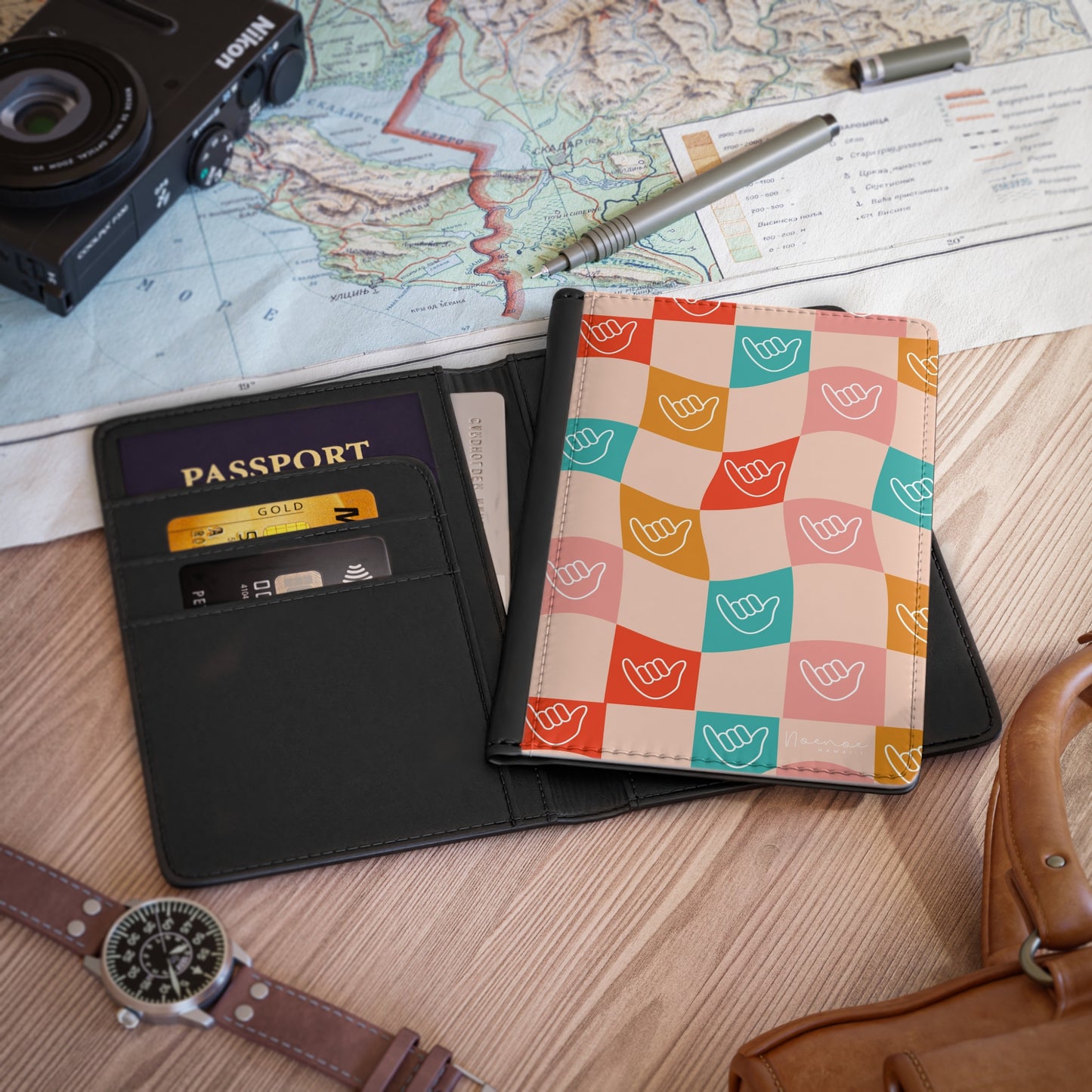Passport Cover- Checkered Shakas