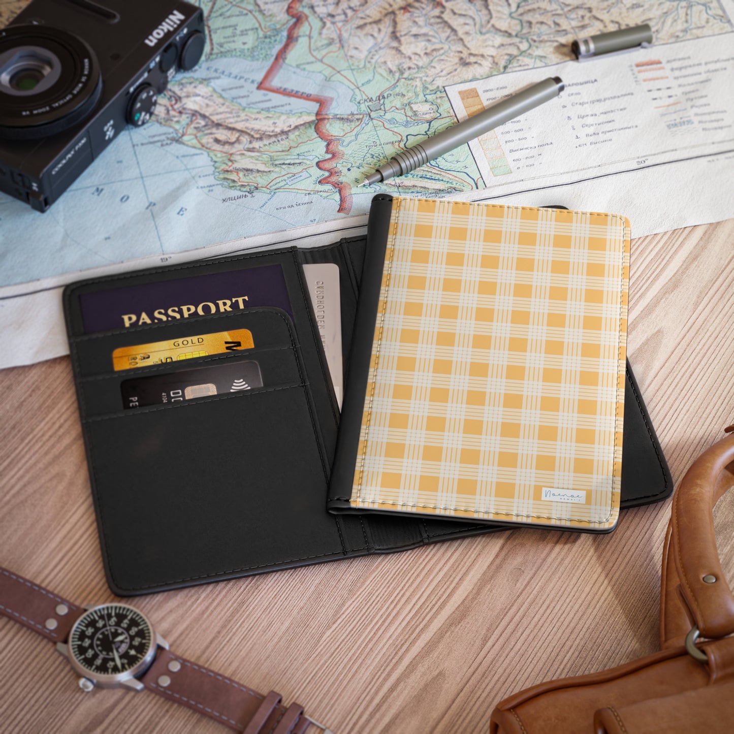 Passport Cover- Yellow Palaka