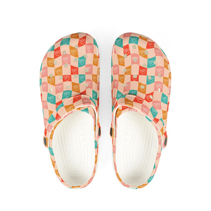 Clog Shoes- Checkered Shakas