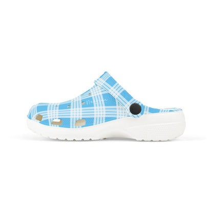 Clog Shoes- Blue Palaka- Kids