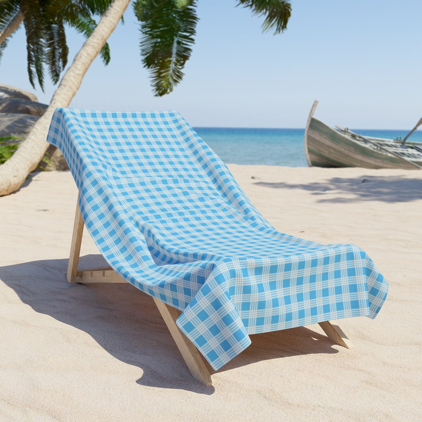 Beach Towel- Blue Palaka