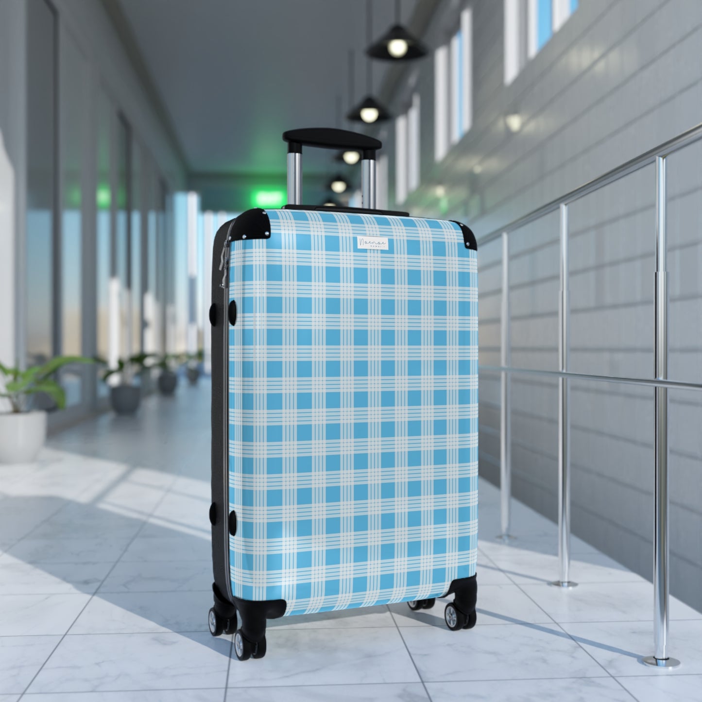 Suitcase Luggage- Blue Palaka