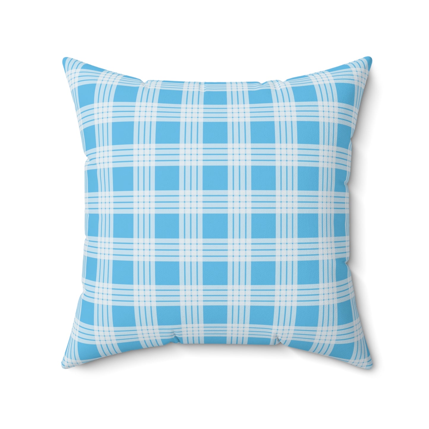 Hawaiian Quilt Hibiscus Palaka Double Sided Pillow- Bright Blue