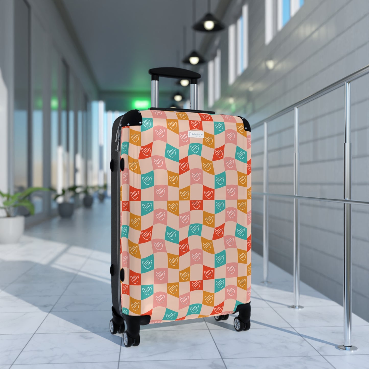 Suitcase Luggage- Checkered Shakas
