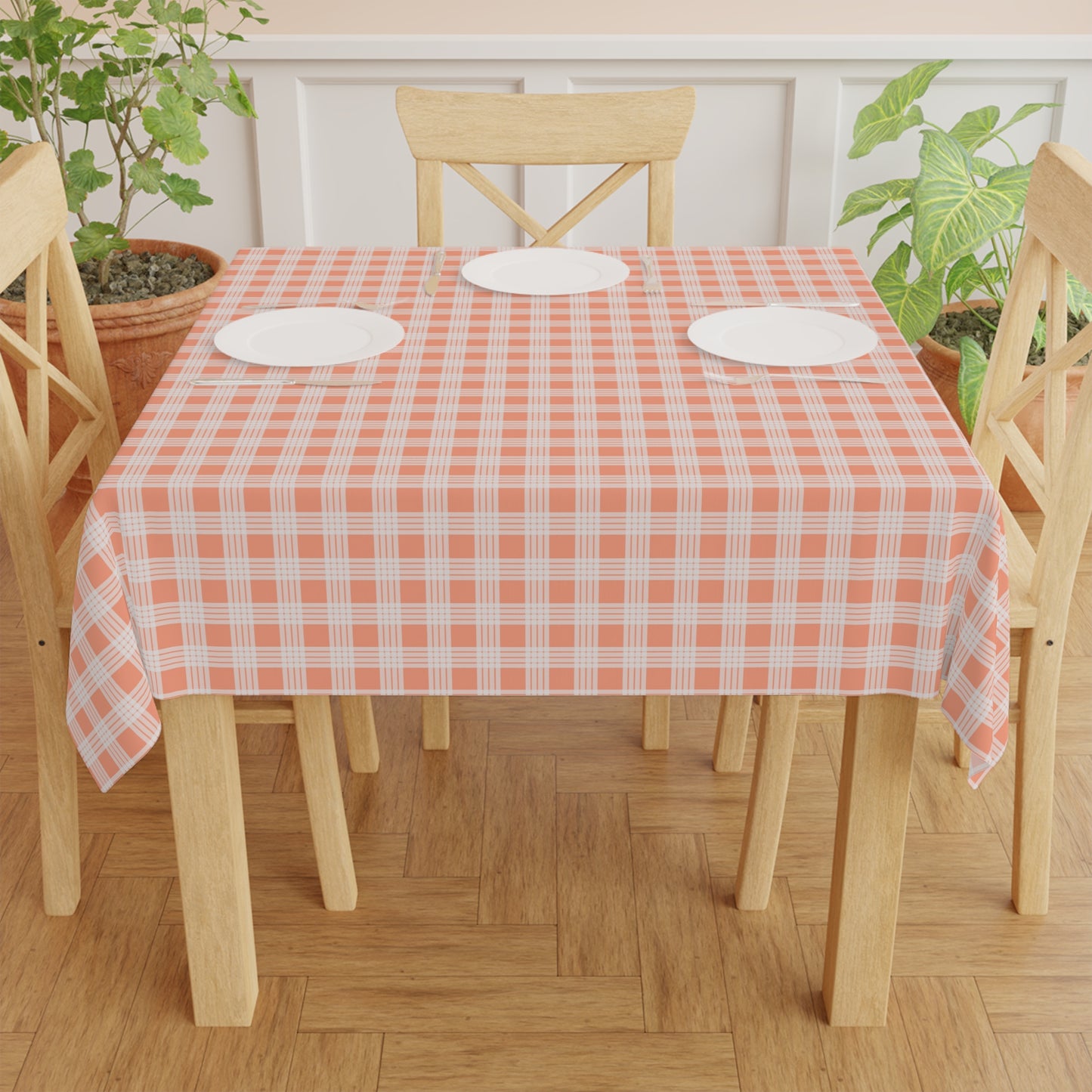 Square Tablecloth- Orange Palaka