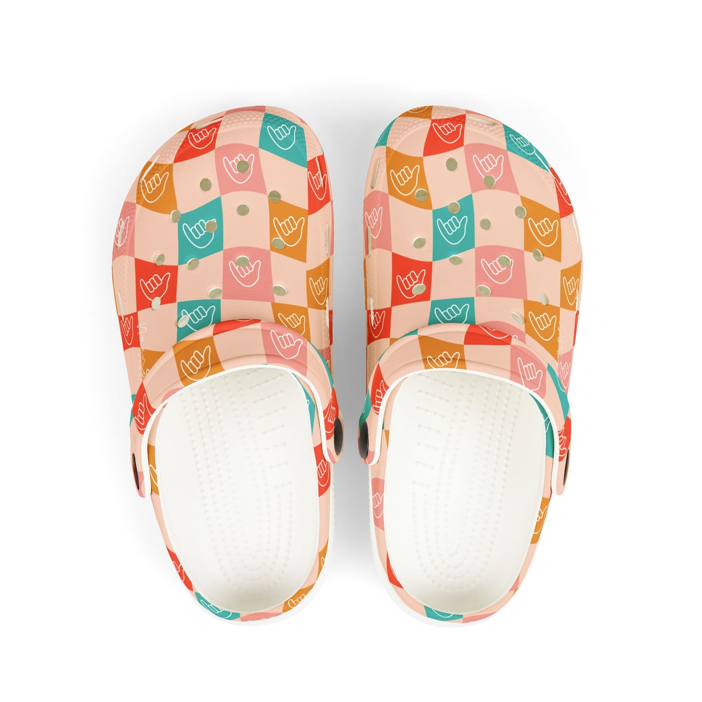 Clog Shoes- Checkered Shakas- Kids