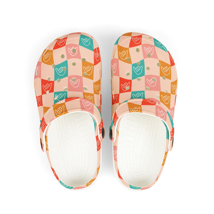 Clog Shoes- Checkered Shakas- Kids