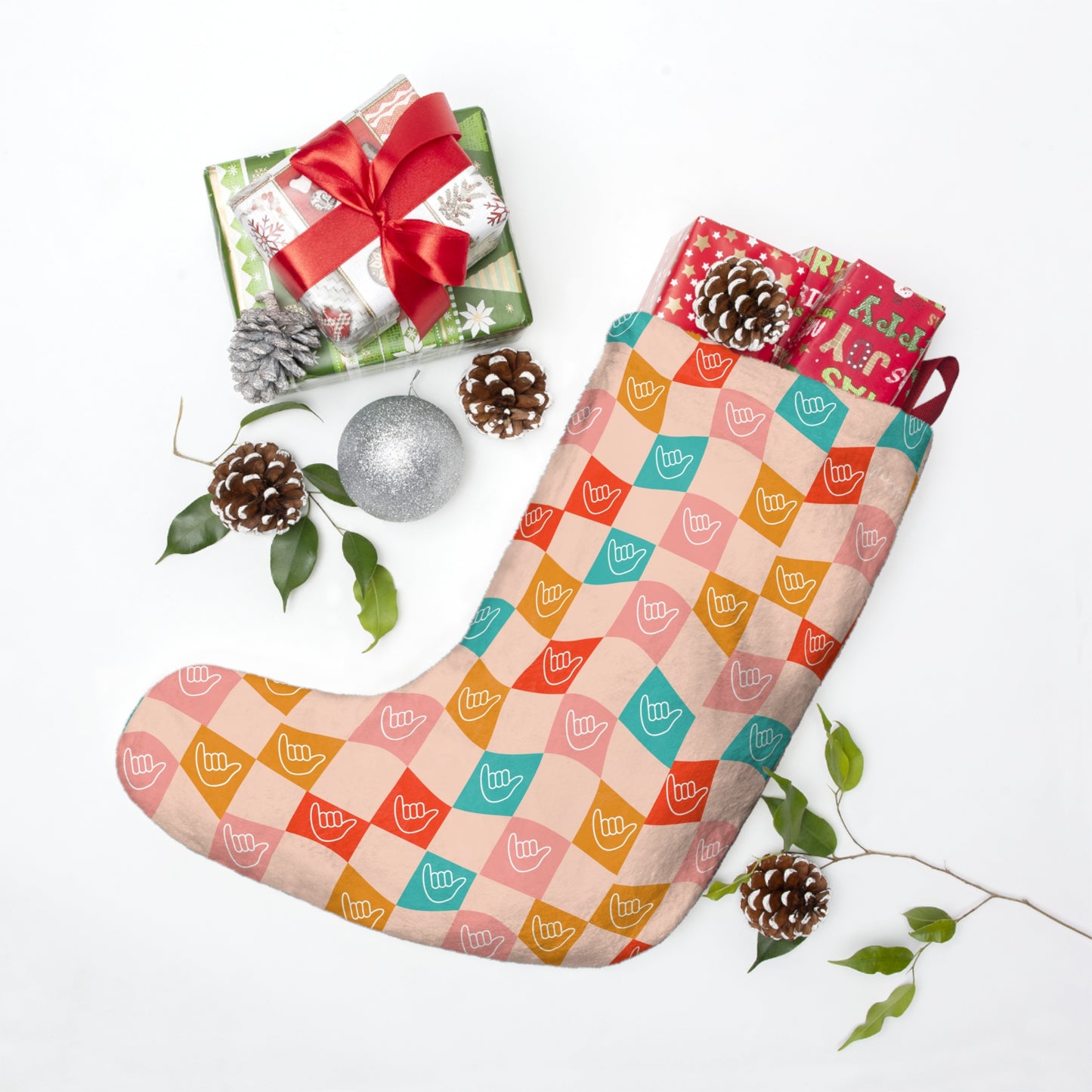 Holiday Stockings- Checkered Shakas