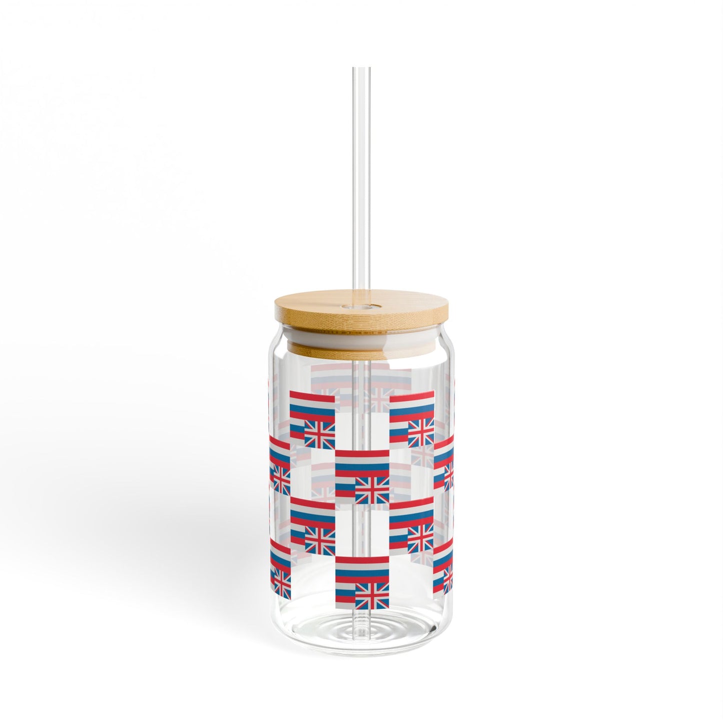 Glass Tumbler with Lid and Straw, 16oz- Hae Hawai'i