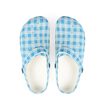Clog Shoes- Blue Palaka
