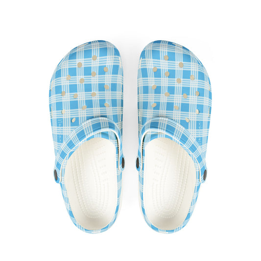 Clog Shoes- Blue Palaka