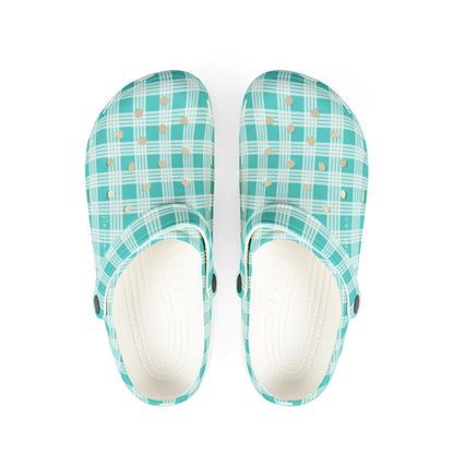 Clog Shoes- Teal Palaka