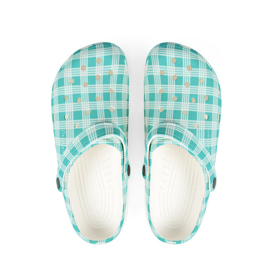 Clog Shoes- Teal Palaka