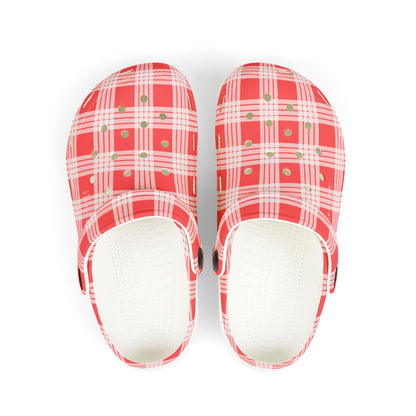 Clog Shoes- Red Palaka- Kids