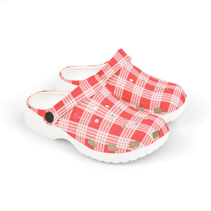Clog Shoes- Red Palaka- Kids