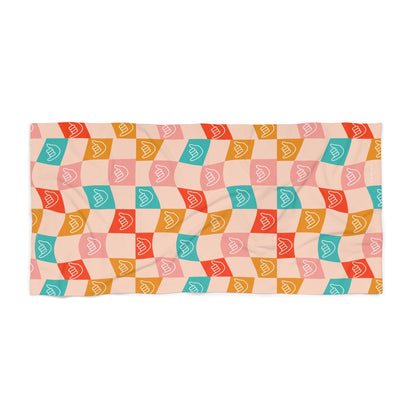 Beach Towel- Checkered Shakas