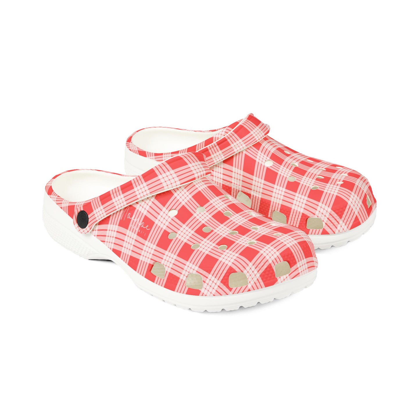 Clog Shoes- Red Palaka