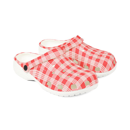 Clog Shoes- Red Palaka