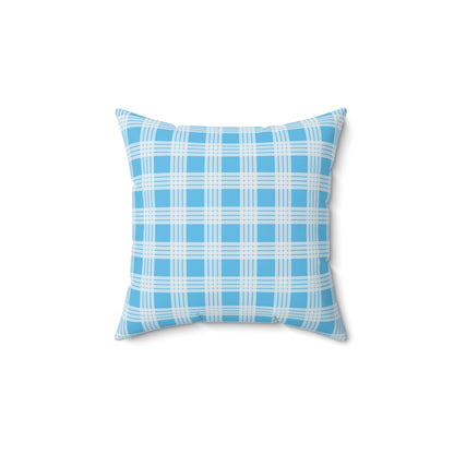 Hawaiian Quilt Hibiscus Palaka Double Sided Pillow- Bright Blue